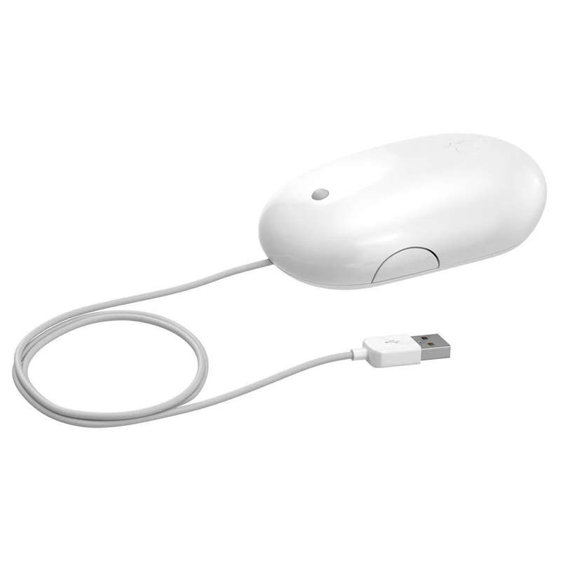 Apple A1152 Mighty Mouse Wired Optical Mouse - Used