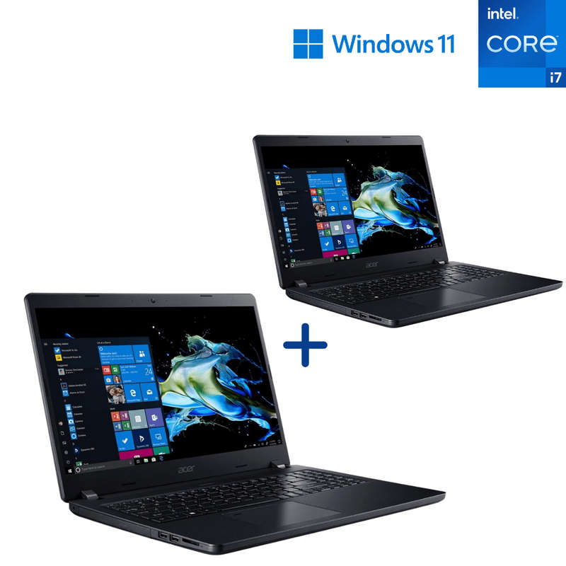 2 x Acer Travelmate P215-51 Portable Office 15.6 Inch Laptop - i7 8550u - 12GB DDR4 - 256GB SSD -...