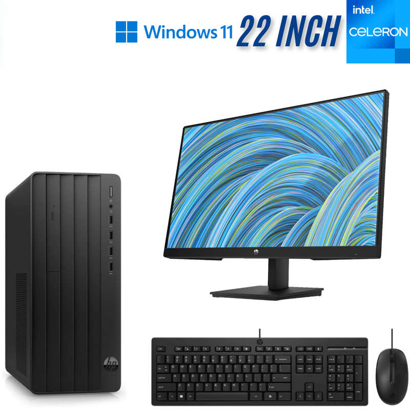 HP 290 G9 MT Computer + Free Monitor - Celeron G6900 - 8GB PC4 - 512GB NVMe SSD - Win11Pro - HP P...