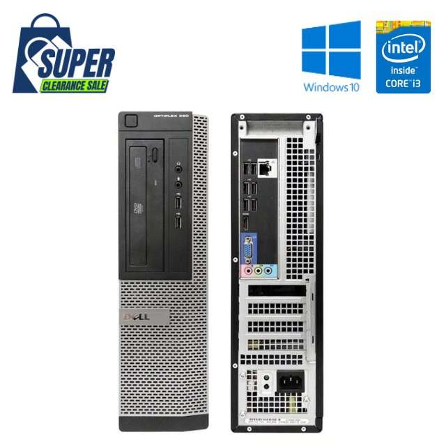 DELL OPTIPLEX 390 DT - I3 2120 - 4GB DDR3 - 500GB SATA HDD - WINDOWS 10 PRO 64 BIT - REFURBISHED ...