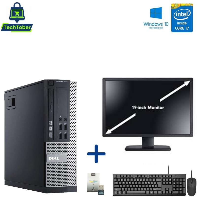 Dell Optiplex 9020 SFF Computer Set; i7 4770; 4GB PC3; 256GB SSD; Win10Pro; Refurb