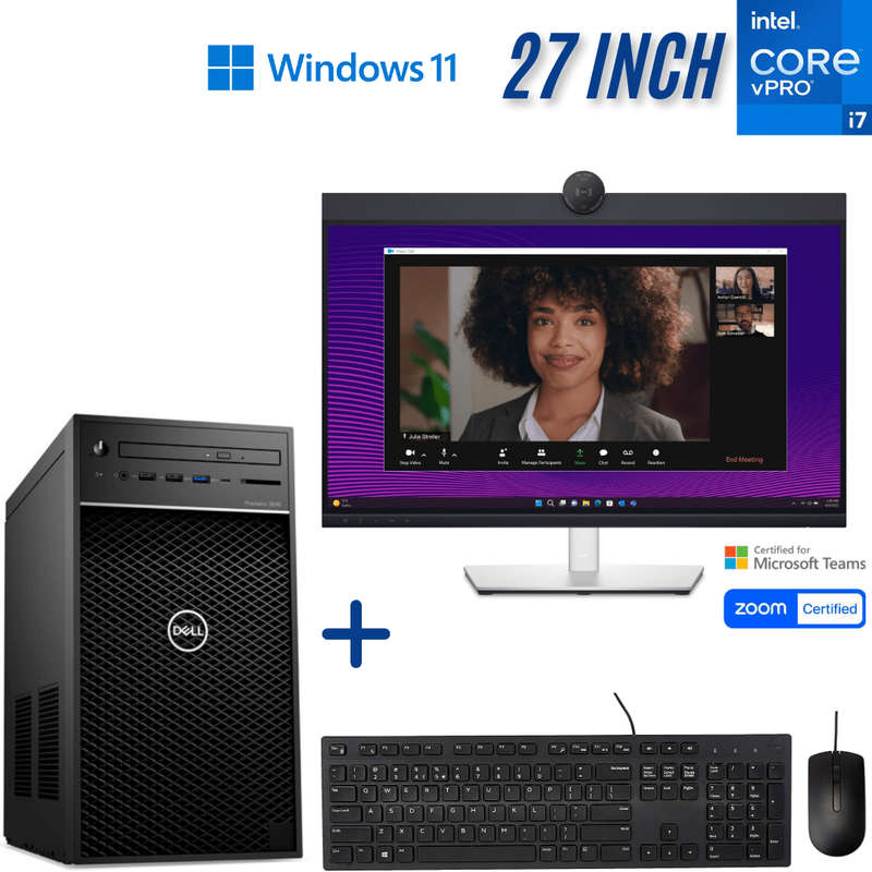 Dell Precision 3640 VR Content Workstation Computer Set with P2724DEB - i7 10700 - 8GB DDR4 - 256...