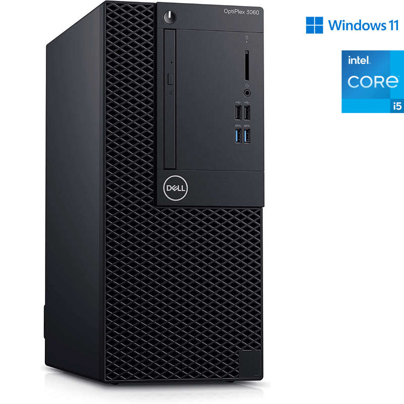 Dell OptiPlex 3060 MT Business Computer - i5 8500 - 8GB DDR4 - 256GB SSD - Win11Pro - Used Deskto...