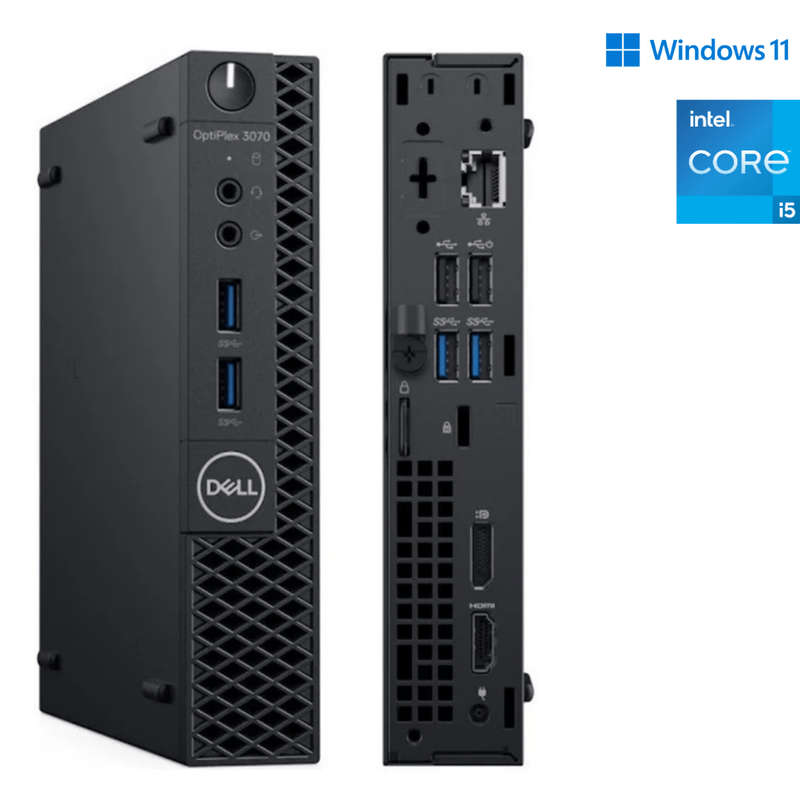 Dell OptiPlex 3070 Micro Computer - i5 9500T - 8GB PC4 - 256GB SSD - Win11Pro - Used