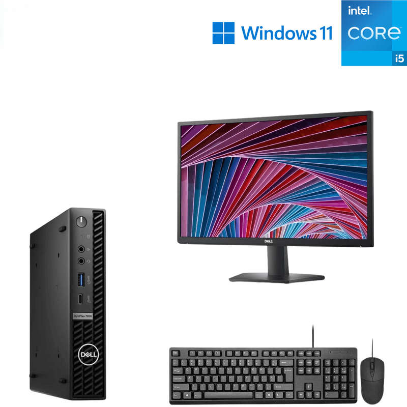 Dell OptiPlex 7000 Micro + SE2422H Power Office Computer Set - i5 12500 - 16GB PC4 - 256GB SSD - ...