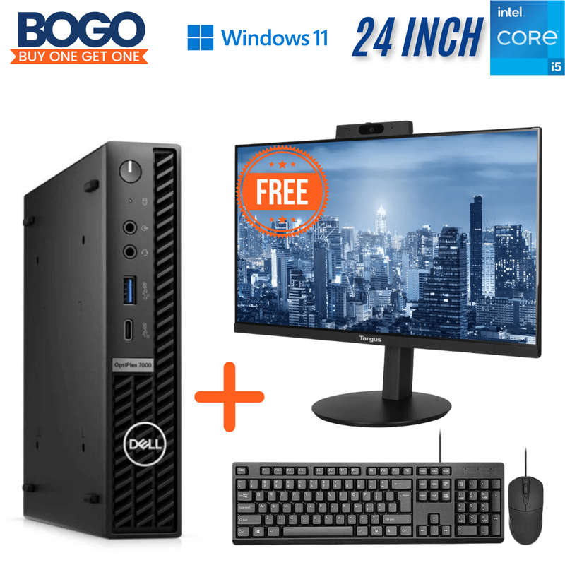 Dell OptiPlex 7000 Micro Power User Computer + Free 24 Inch Monitor - i5 12500 - 16GB PC4 - 256GB...