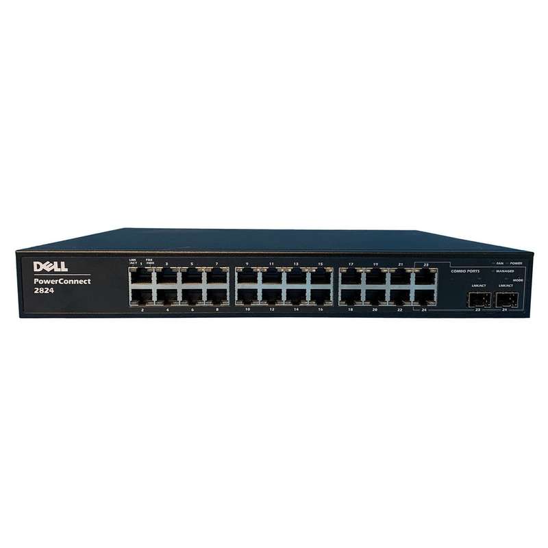 Dell Powerconnect 2824 24 Port Gigabit Switch With 2 Sfp 1GB - Refurb