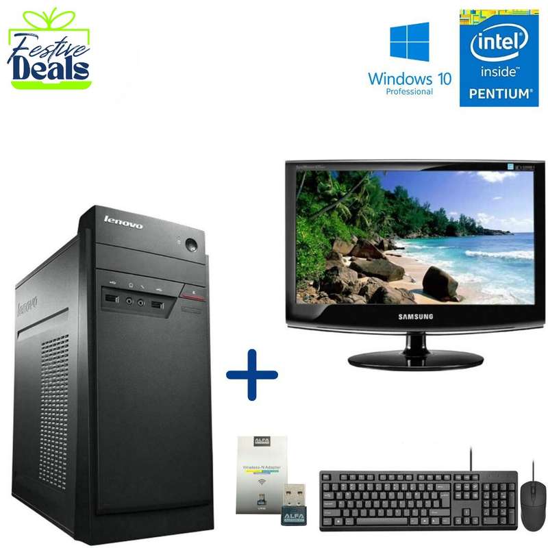 Lenovo E50-00 Home Tower Computer; Pentium J2900; 4GB PC3; 500GB HDD; Win10Pro; Refurb Computer S...