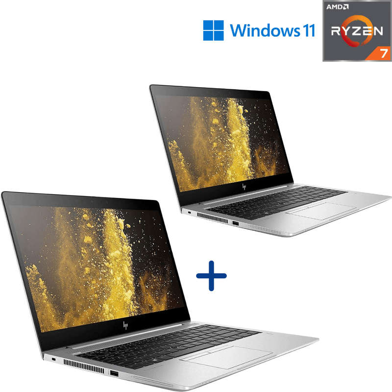 2 x HP Elitebook 745 G6 14 Inch Performance Laptop - AMD Ryzen 7 Pro 3700U - 8GB PC4 - 256GB NVME...