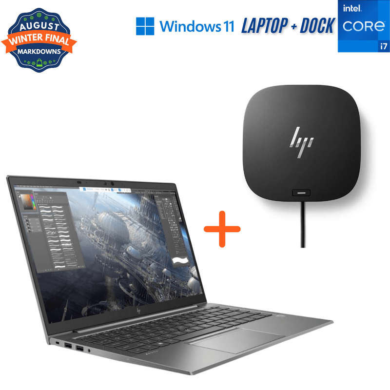 HP Zbook Firefly G8 14 Inch Collaboration & Productivity Laptop Bundle - i7 1185G7 - 16GB DDR4 - ...