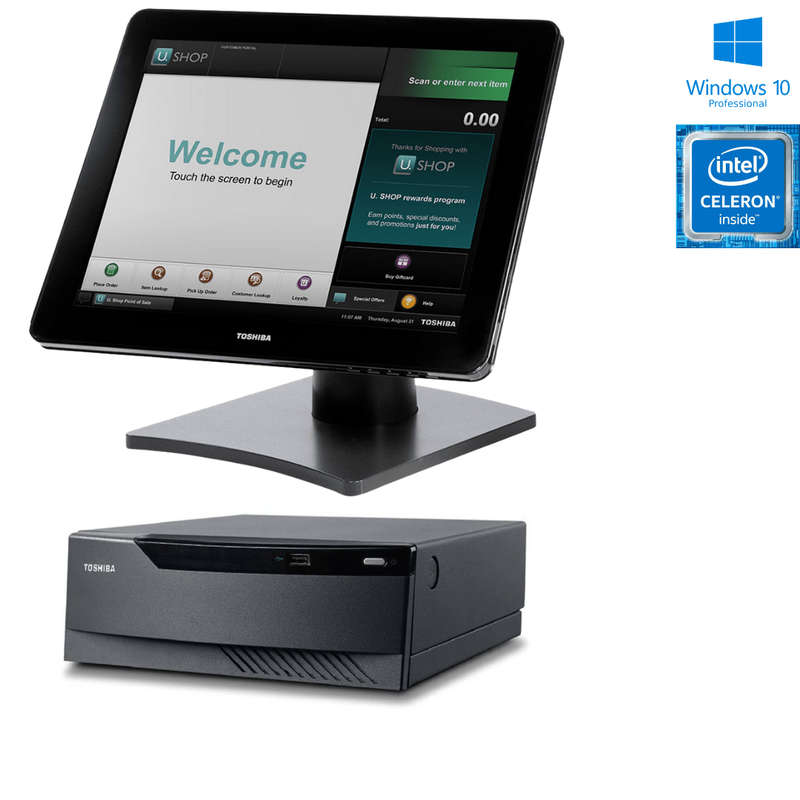 Toshiba TCX300 15 Inch Touch POS System - Celeron G1820E - 8GB PC4 - 128GB SSD - Win10Pro - Refurb