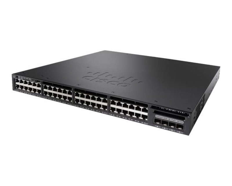 Cisco WS-C3650-48FS-L 48 Port Full PoE 4x1G Uplink LAN Base Gigabit Switch - Refurb