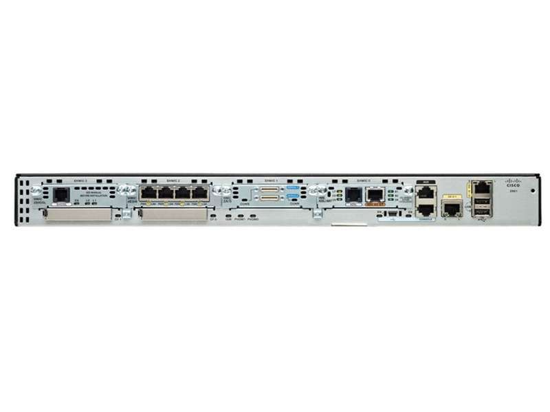 Cisco 2901 w/2 GE,4 EHWIC,2 DSP,256MB CF,512MB DRAM,IP Base Router - Used