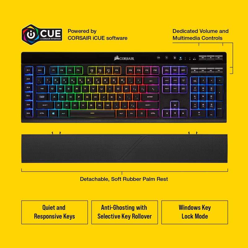 Corsair K57 RGB Wireless Gaming Keyboard - Pre=owned