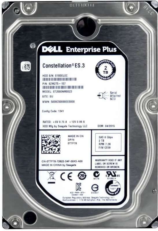 Dell St2000Nm0023 - 2TB SAS Hard Drive - 3.5" - 7200 Rpm - 6GB/S