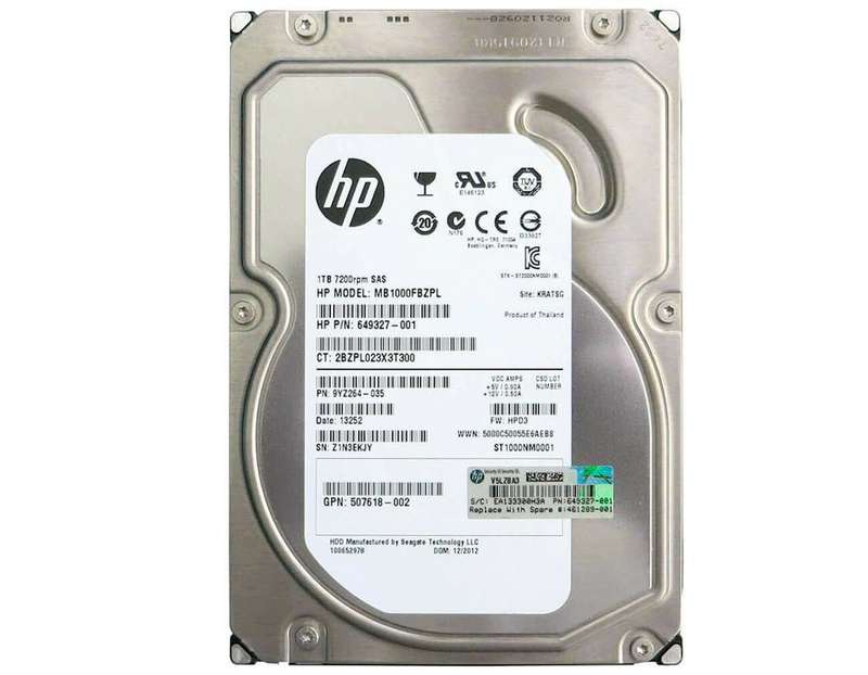 HP Mb1000Fbzpl - 1TB SAS Hard Drive - 3.5" - 7200 Rpm - 6GB/S
