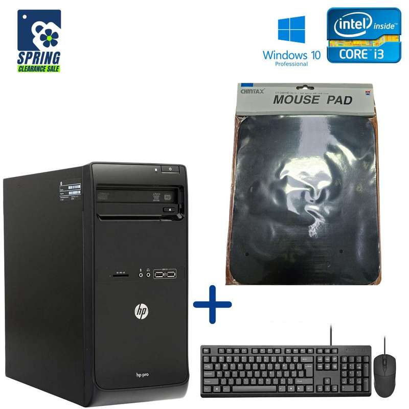 HP PRO 3500 MT - I3 3240 - 4GB DDR3 - 250GB SATA HDD - WINDOWS 10 PRO 64 BIT - REFURBISHED COMPUT...
