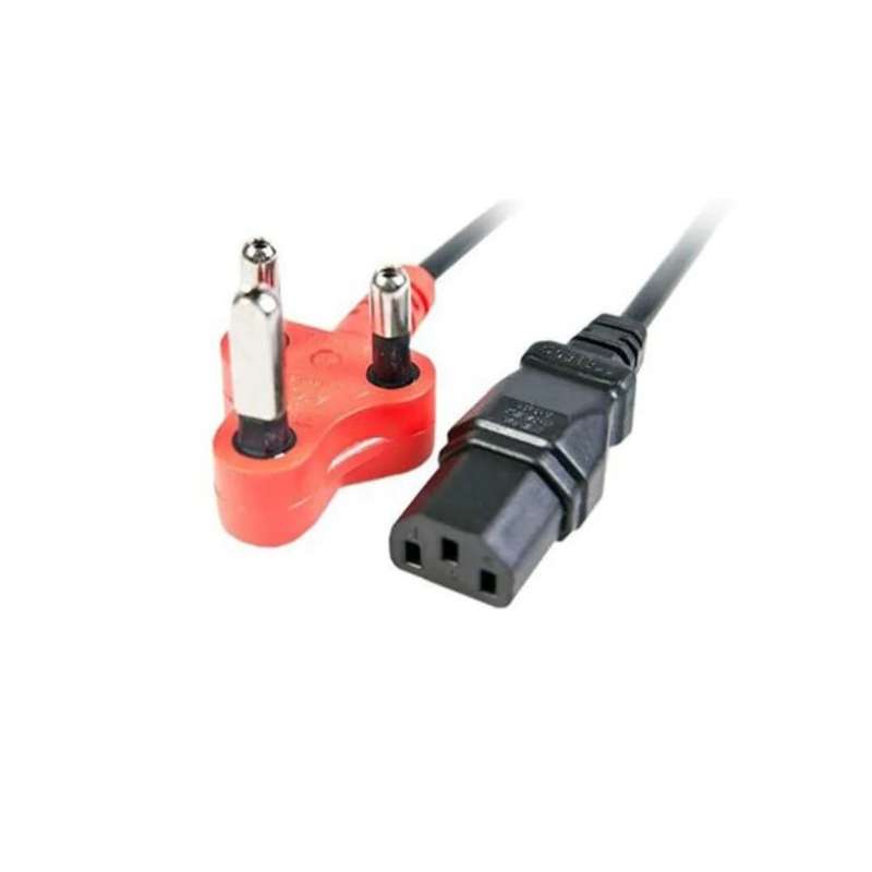 Refurb IEC Double Head Kettle Power Cord 3M - Red Plug