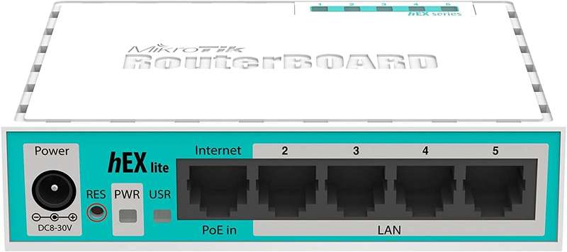 MikroTik hEX lite RB750r2  5 Port Ethernet Router with RouterOS L4  Used