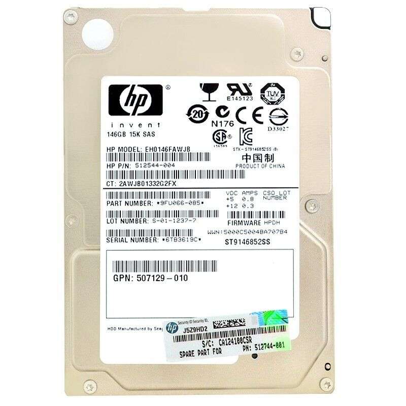 HP Eh0146Fawjb - 146GB SAS Hard Drive - 2.5" - 15 000 Rpm - 6GB/S