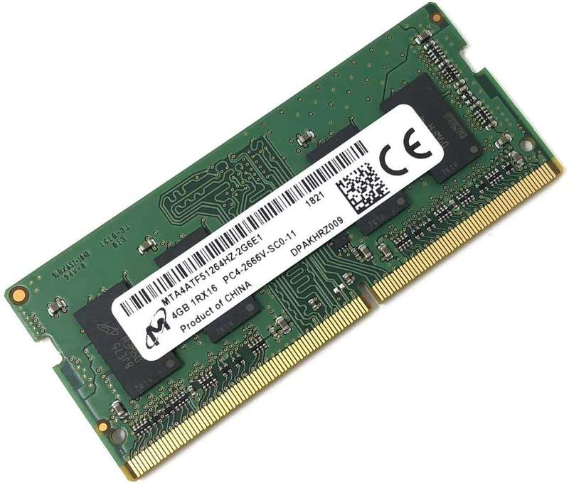 Micron 4GB 1Rx16 Pc4-2666V-Sc0-11 Sodimm Laptop Ram - Used