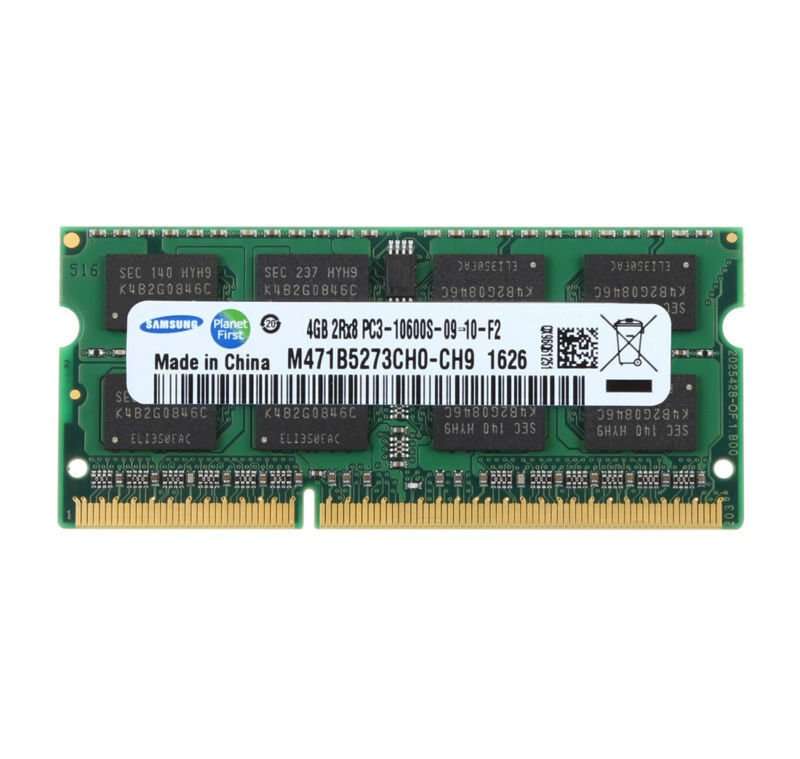 Samsung 4GB 2RX8 PC3-10600S-09-10-F2 DDR3 SODIMM Laptop RAM - Refurb
