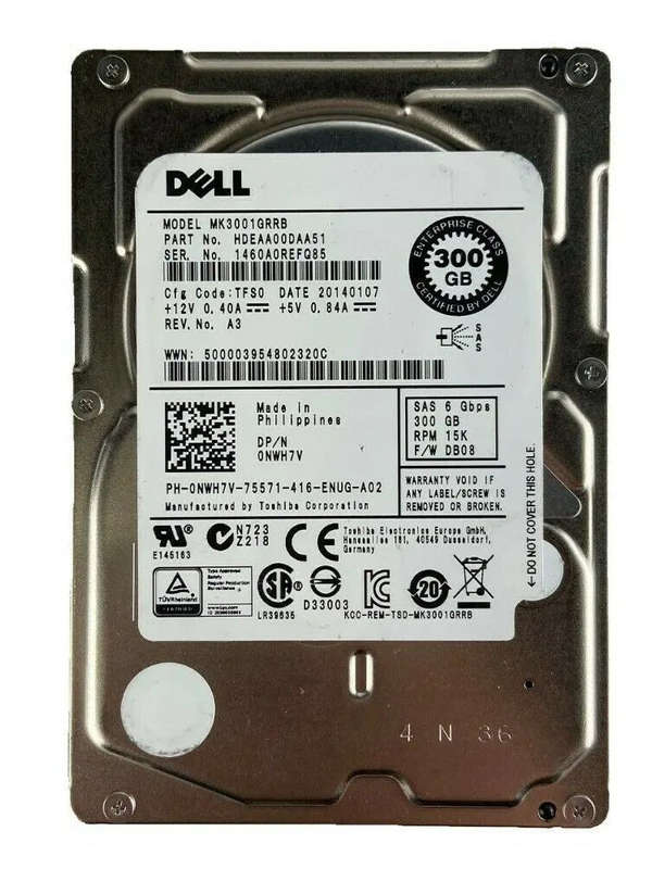 Dell Mk3001Grrb - 300GB SAS Hard Drive - 2.5" - 15 000 Rpm - 6GB/S