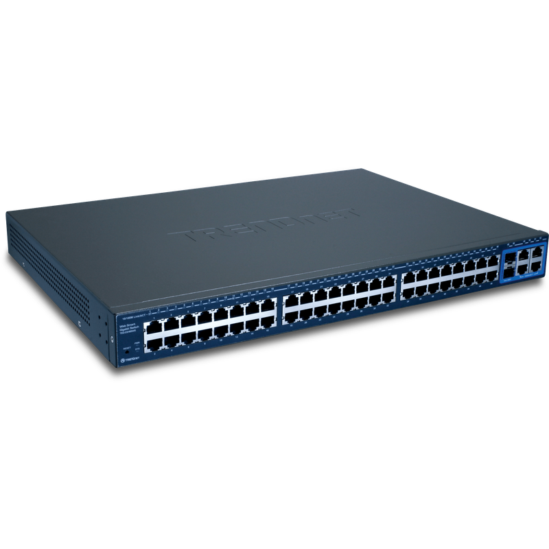 Trendnet Teg-2248Ws 48-Port 10/100 Mbps Web Smart Switch W/4 Gigabit Ports And 2 Mini-GBic Slots ...
