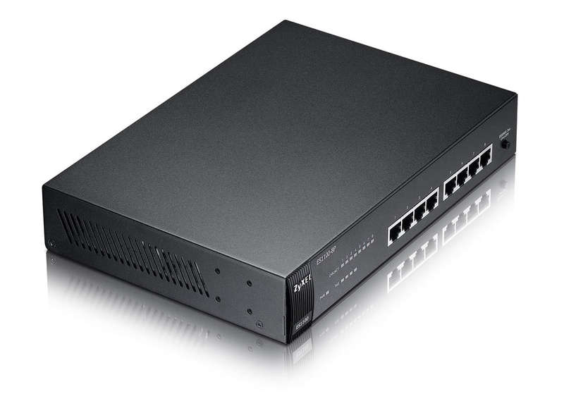 Zyxel ES1100-8P 8 Port Fast Ethernet Unmanaged PoE Switch  Used