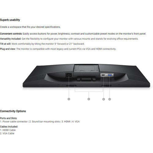 Dell E2418Hn - Refurb 24 Inch Wide Lcd Monitor - Refurb