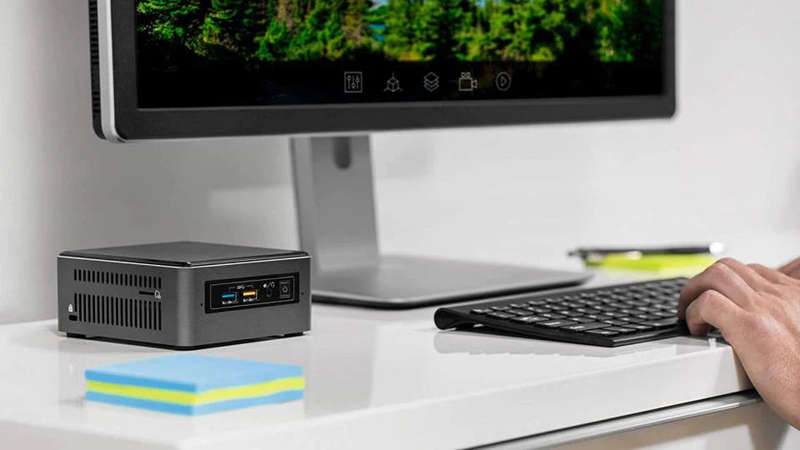 Intel NUC PC - NUC7JY - Pentium Silver J5005 - 4GB DDR4 - 120GB SSD - C Grade Computer