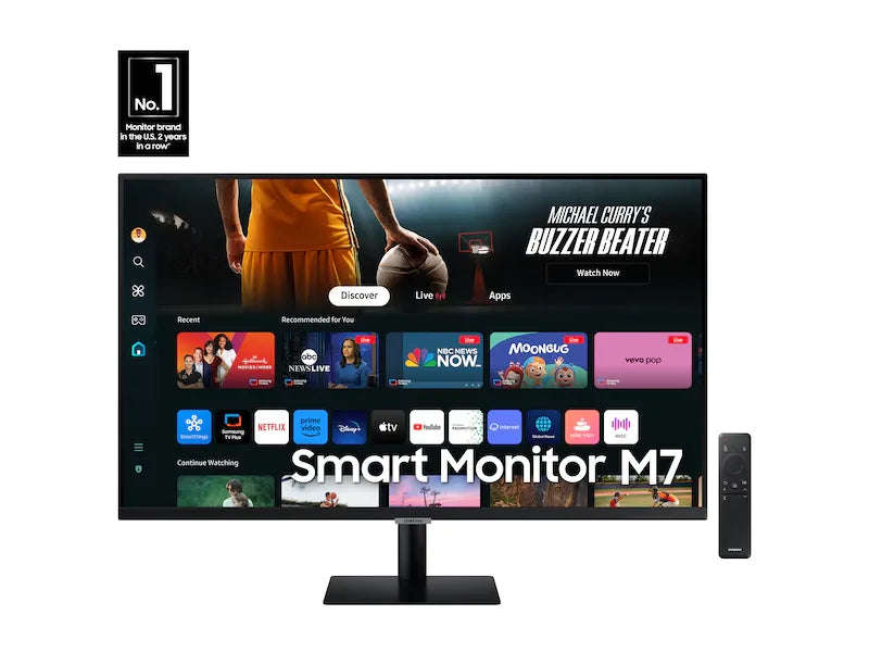 Samsung LS32DM702 32'' 4K UHD Flat Smart Monitor (16:9); 3840 x 2160; 60Hz; 3000:1 static; 4ms (G...
