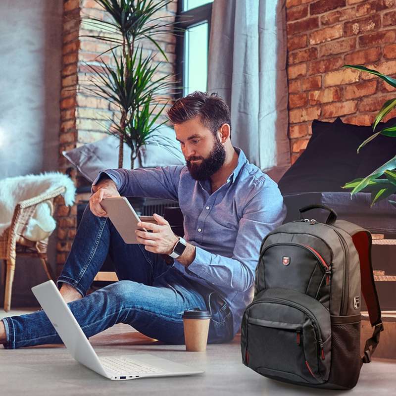 Port Houston Eco Black 15.6" Backpack