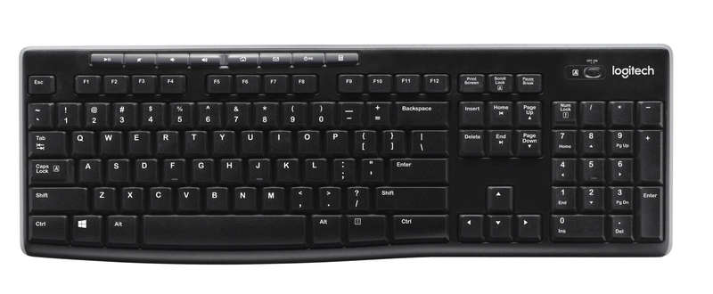 920-003736 - LOGI K270 Wireless Keyboard  Unifying USB receiver Spill resistant full size layout