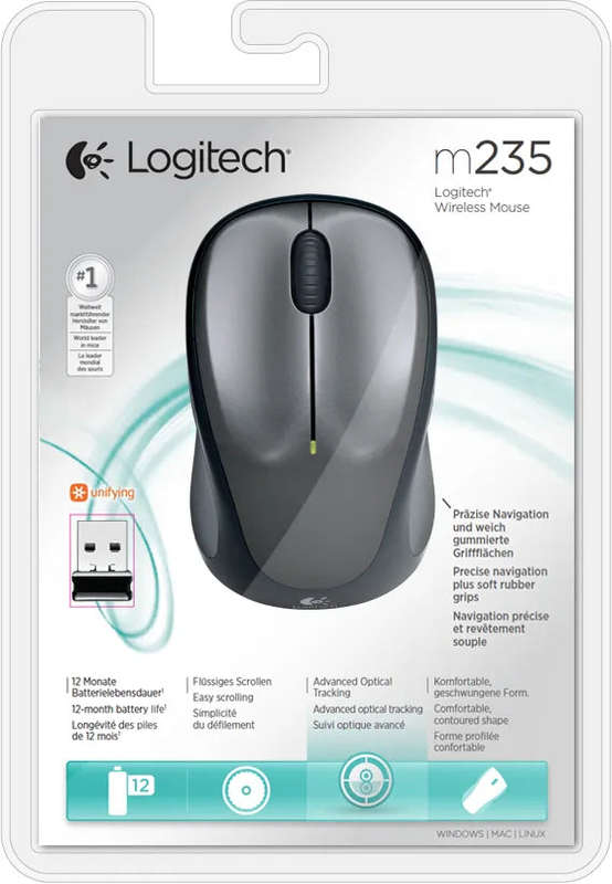 Logitech M235 Grey Compact Wireless Mouse
