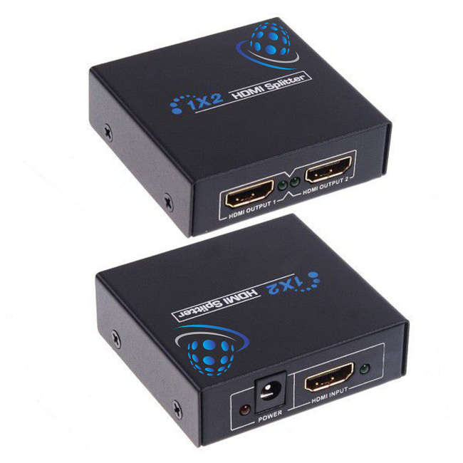 Microworld Full HD HDMI 1 In - 2 Out Splitter Box