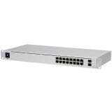 Ubiquiti USW-16-PoE 16-port Layer 2 PoE switch, 8 x GbE PoE+, 8 x GbE ports, 2 x 1G SFP ports, 42...