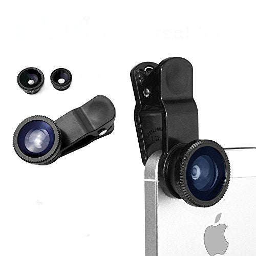MicroWorld 2-In-1 Clip-On Photo Lens for Smartphones and other devices - Wide Angle & Macro Lens ...