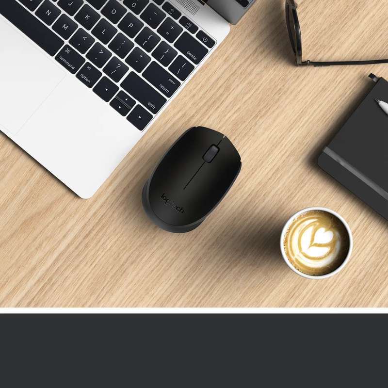 LOGI M171 910-004424 Wireless mouse  (Black) Nano USB receiver 3 buttons optical .
