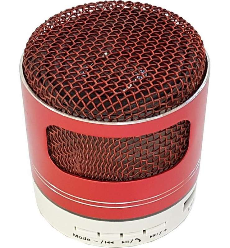 Microworld Red Bluetooth Speaker with USB, FM, Micro SD Slot