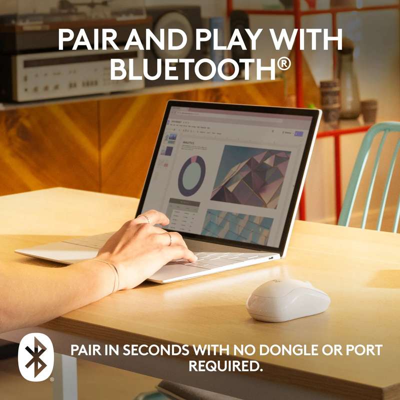 910-007120 - LOGI M240 Silent Bluetooth Mouse - OFF WHITE.