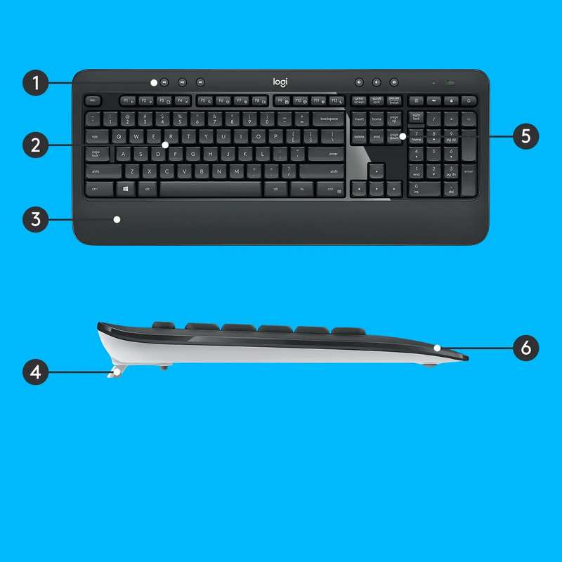 920-008685 - LOGI MK540 Wireless Keyboard and mouse Combo Unifying USB receiver