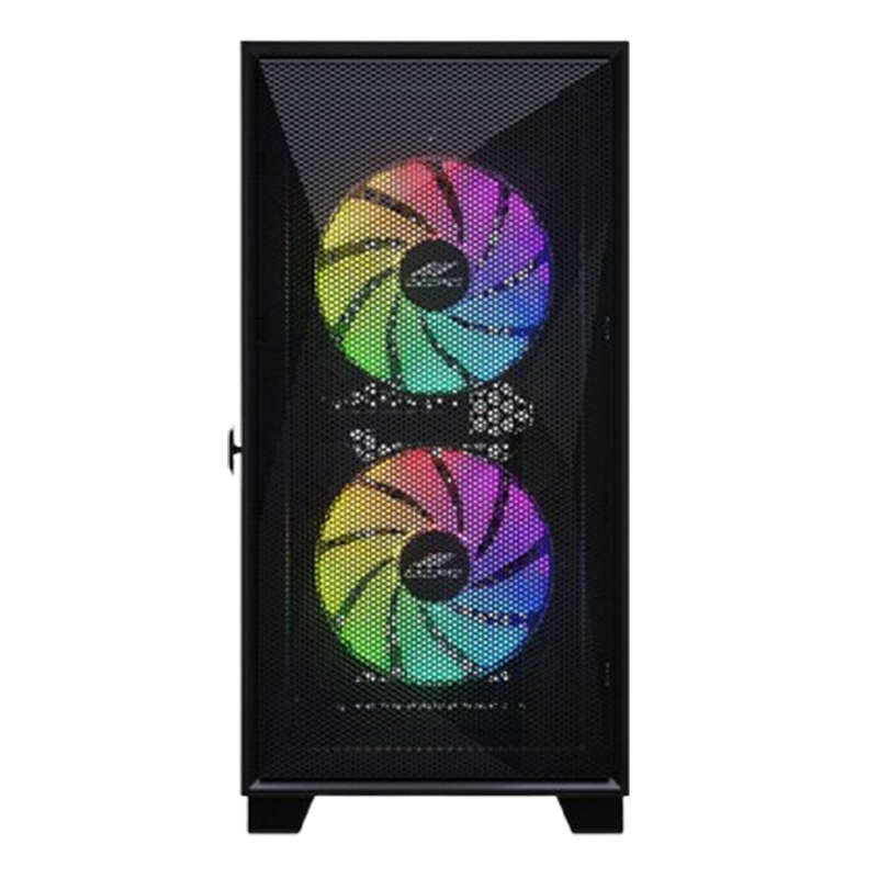 OCPC Mid-Tower Case - Stylish Black Steel and Tempered Glass Design, OCCASAATXBK - No PSU Included