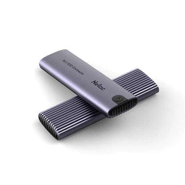 NETAC M.2 NVMe SATA External SSD Enclosure USB 3.2 Gen 2 10Gbps High Speed Adapter Case