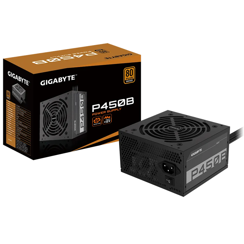 Gigabyte PSU P450B Bronze Certified 450W - 3 Year Warranty; 24/20-pin x 1; CPU 4+4-pin x 1; PCI-E...