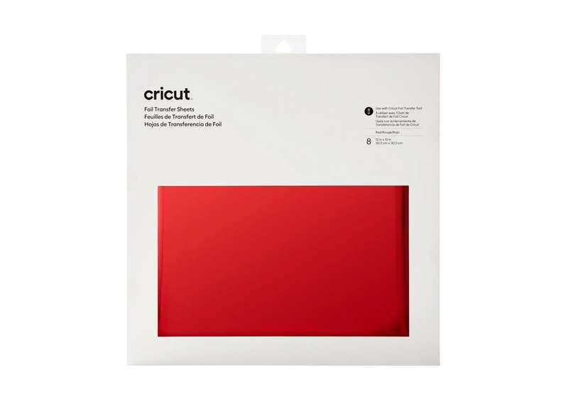 2008721 - Cricut Transfer Foil Sheets 30x30cm 8 sheets (Red) .