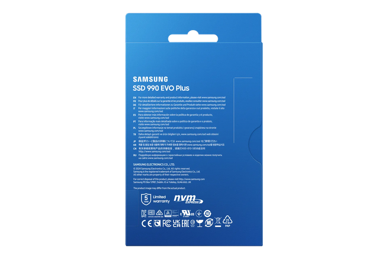 SAMSUNG MZ-V9S1T0BW 990 EVO Plus 1TB NVMe SSD - Read Speed up to 7150 MB/s; Write Speed to up 630...