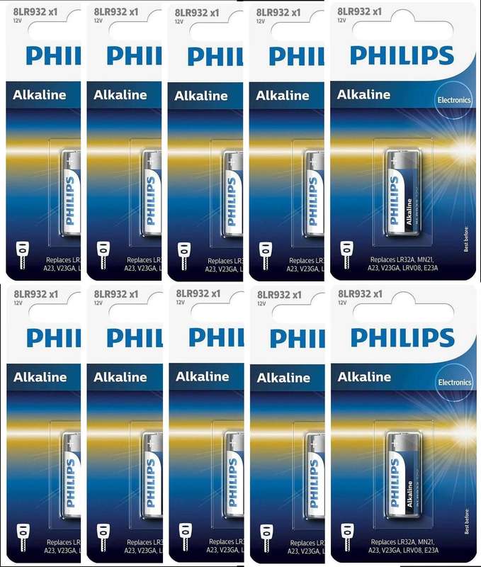 Philips 12V Alkaline Battery - Power Up Your Devices with 54 mAh Energy (10 pack)