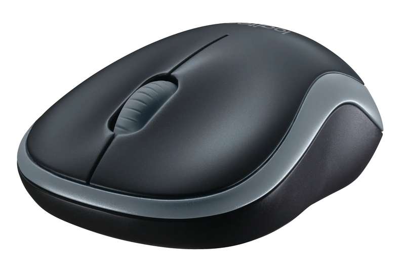 Logitech Wireless Mouse M185 (Black & Swift Grey) Nano USB receiver 3 buttons optical tracking wi...