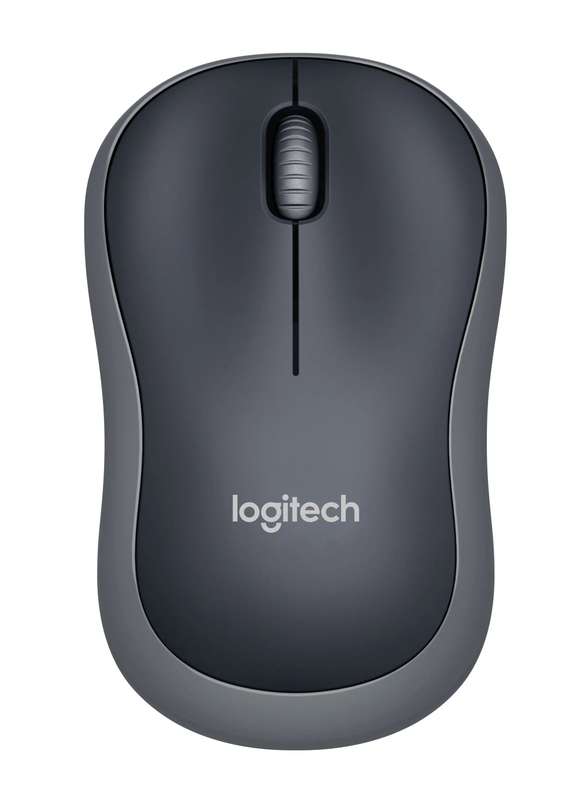 Logitech Wireless Mouse M185 (Black & Swift Grey) Nano USB receiver 3 buttons optical tracking wi...